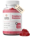 Ibu Nutrient Cranberry Gummies Suplemen untuk Perempuan & Anak-Anak-Trakta Urin Trakt Kesehatan - Kurang Tart & 90% Kurang Manis, Gluten- Bebas, Non-GMO, Vegan - Murni Cranberry Ekstrak 100mg - 100 Cacah.