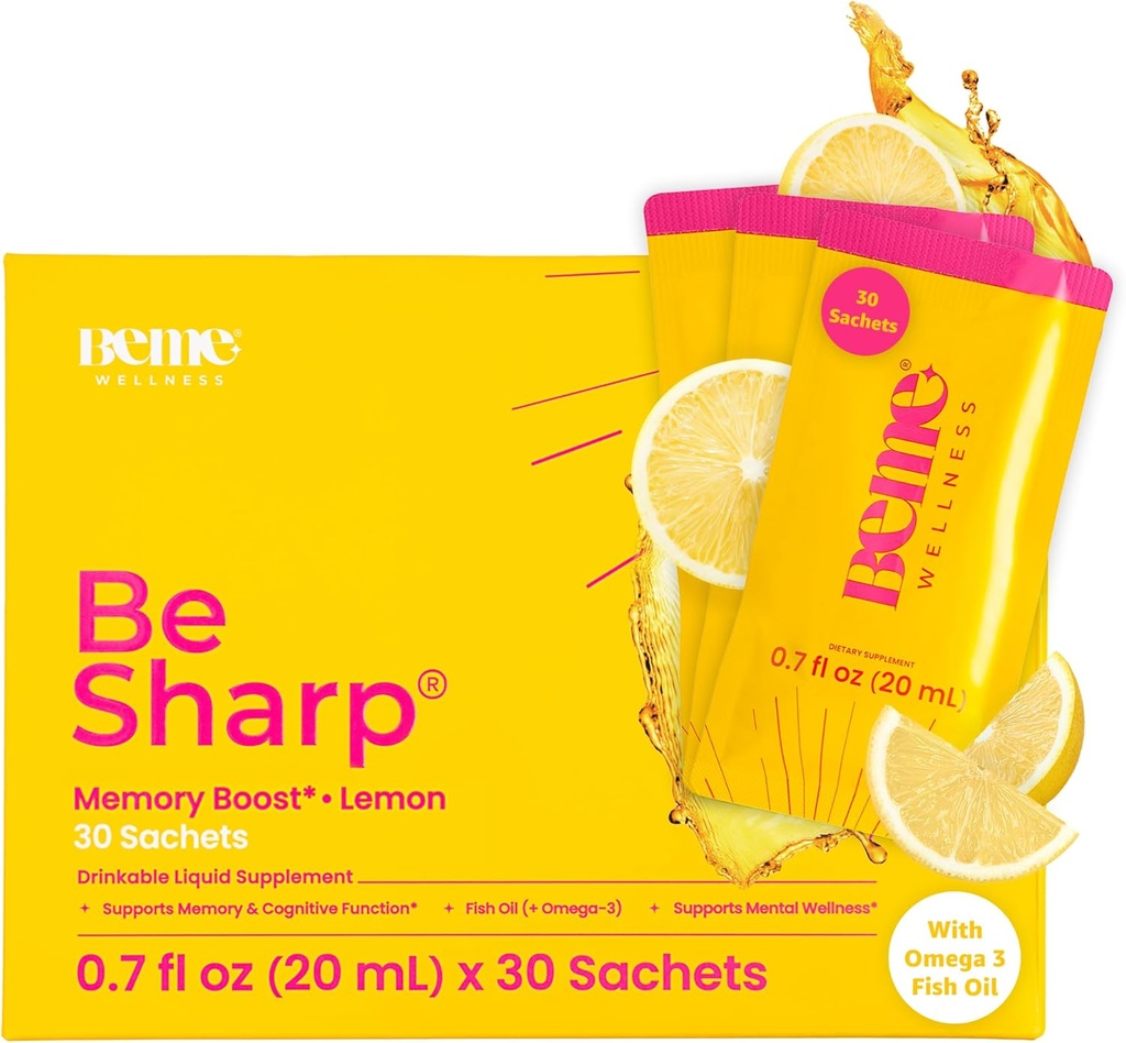 Limid Omega 3 Fish Oil - Curcumin Turmerik, Ekstrak Lemon Balm & Omega 3 Tambahan untuk Perempuan - Dipatenkan EPAX ® untuk Absorpsi Cepat & tinggi - Mendukung Memori & Kesehatan Otak