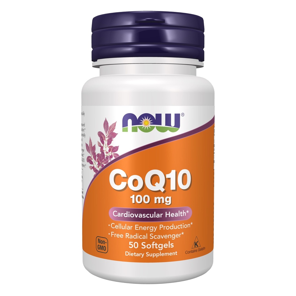 Suplemen SEKARANG, CoQ10 (Koenzim Q10) 100 mg, Farmasi Tingkat, Kesehatan Kardiovaskular *, 50 Softgels