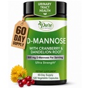 Murni Oleh Alam D- Mannose dengan Cranberry dan Dandelion Root, 120 Cacah