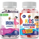 Magnesium Gummies for Kids 500mg & Iron Gummies for Dewata