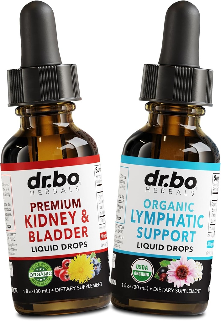 Suplemen Drainase Kidney Bladder dan Lymphatic Drainase - Deledah Organik Kidney Bladder Drops & Lymphatic Dukung Clemense - Renal Cleanse Detoxine Tract Lymph System