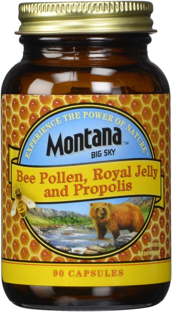 Bee Pollen Royal Jelly dan Propolis Capsules, 90 Count (Paket 12)