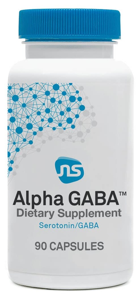 NeuroScience Alpha GABA Suplemen Tenang Non- Drowsy dengan Vitamin B6, Lemon Balm, Sensoril Ashwagandha & L Theanine Suplemen - Bantuan Soothe Anxiousness, Day or Night (90 Capsules)