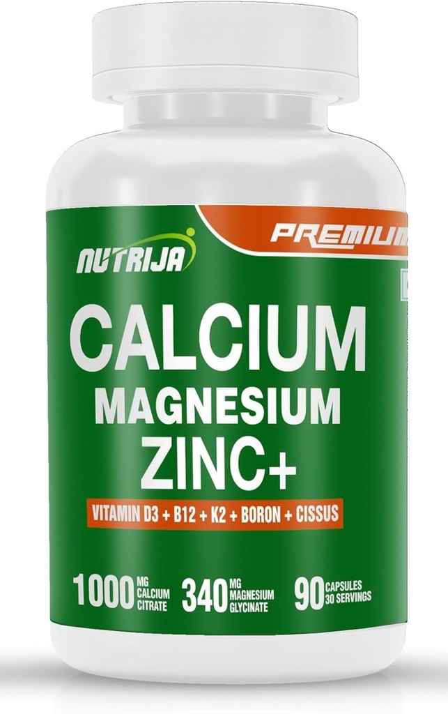 Kalsium Magnesium Zinc dengan Vitamin D3, Boron, K2 & B12 (90 Kapsul)