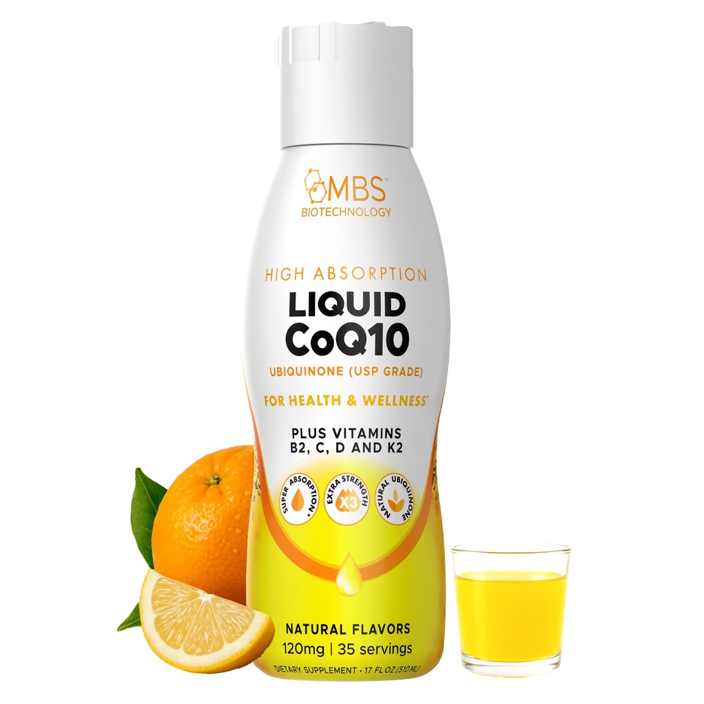 Cair CoQ10 120mg dari Biovailable Ubiquinone untuk Absorpsi Superior. Dukung Heart, Bone, dan Kulit Kesehatan dengan Antioksidan Alam. 35 pelayan di konvenient 17 oz Bottle.