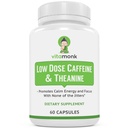 VitaMonk rendah Dose Caffeine dan Theanine - Tidak ada Jitters, Tidak Crash - Microdosis Caffeine L Theanine Pil dengan Caffeine Theanine dan Theobromine - 25mg Caffeine Pills L Theanine - 60 Caps