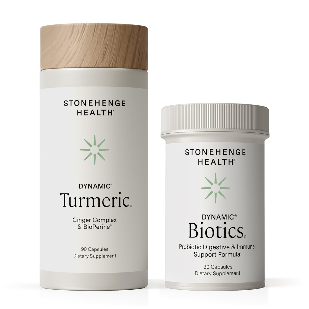 Stonehenge Health Dynamic Turmeric, Dynamic Biotics Probiotic: Joints and Ditraffic Dukung Bundle