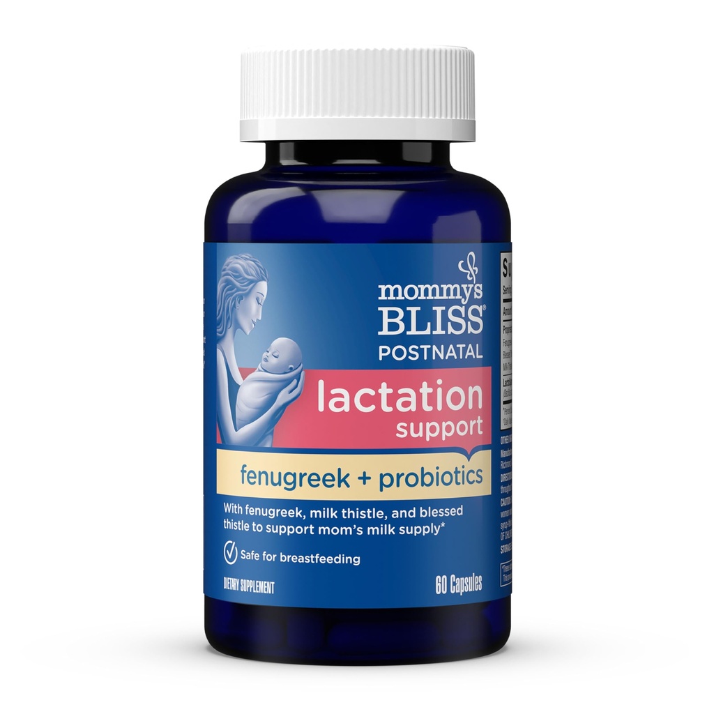 Suplemen Suplemen Laccitas Kebahagiaan Ibu dengan Progities: Dukung Penyegar Susu Supply dengan Fenugreek, Terberkati & Milk Thistle, Postpartum Immune Health While Nursing (60 Servings)