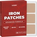 Iron Patches (Paket 60) - 100% Patch Natural untuk Perempuan dan Pria - dengan Biotin - Energi, Fokus & Dukungan Tubuh - Enhanced Formula