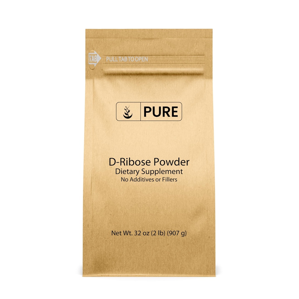 Murni Ingrediasi Asli D-Ribose (2lb) Suplemen nutrasional, Non- GMO, Gluten- Bebas, Tanpa Rasa