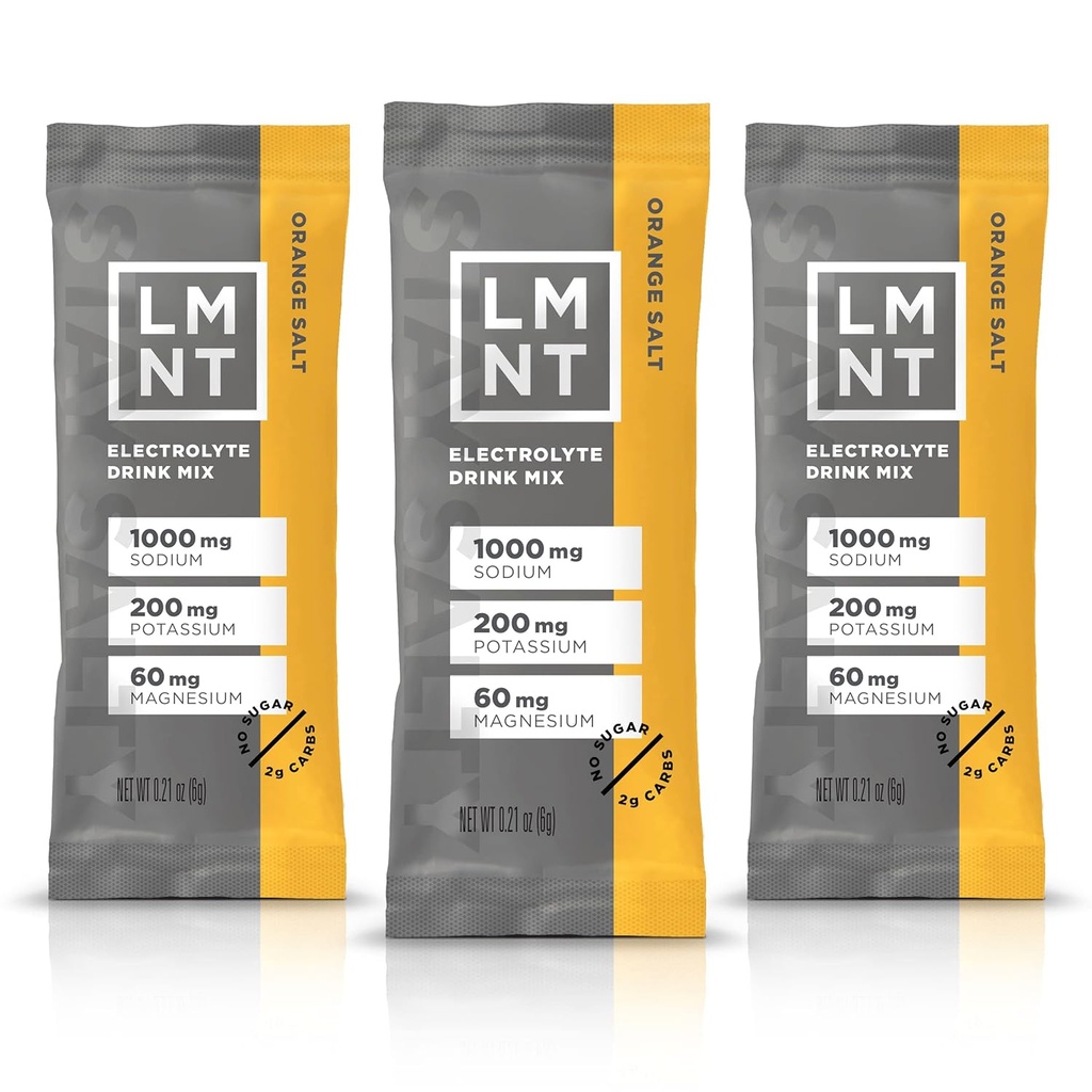 LMNT Keto Electrolyte Powder Pawder 124; Pawder Hidration Paleo 124; No Sugar, No Articial Ingreations 124; Orange Salt 124; 30 Stick Packs