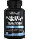 Kompleks Magnesium Micronized Magnesium Plus B6 124; Zinc Magnesium Oxide, Bisglycinate Chelate, Citrate, Malate 124; Tauate Gibrate 124; Bones, Muscle, Energy, Immune System High Absorpsi - Dibuat di Amerika Serikat