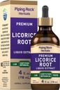 Piping Rock Licorice Root Extract Taincture 124; 4 Fl Oz 124; Liquid Herb Drops 12.4; Vegetarian Suplemen 124; Alkohol Bebas 124; Non-GMO, Gluten Free