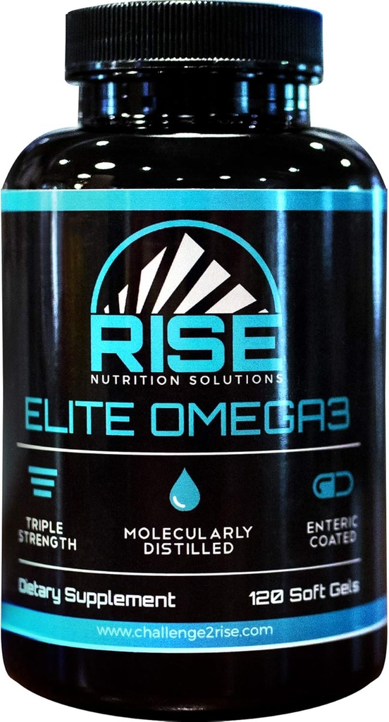 Elite Omega 3 Nutonation Supplement - Omega- 3 Acids Gendut termasuk EPA dan DHA - Heart and Imune Dukungan - Tidak ada Fishy Aftertaste, 120 Softgels
