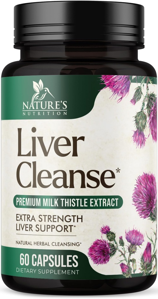 Liver Cleanse Detox & Repair Formula - 20-in- 1 Advanced Liver Support with Silymarin Milk Thistle, Dandelion, Artichoke Extract, Turmeric, Choline, & Beetroot - 60 Vevange Capsules