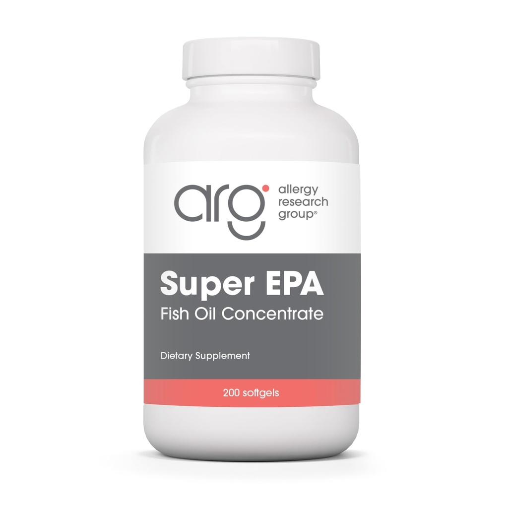 Kelompok Penelitian Alergy Super EPA - Tambahan Omega 3, Konsentrasikan Minyak Ikan, EPA, DHA, Omega 3 Acids Gendut, Disediakan Anchovies, Softgel - 200 Count