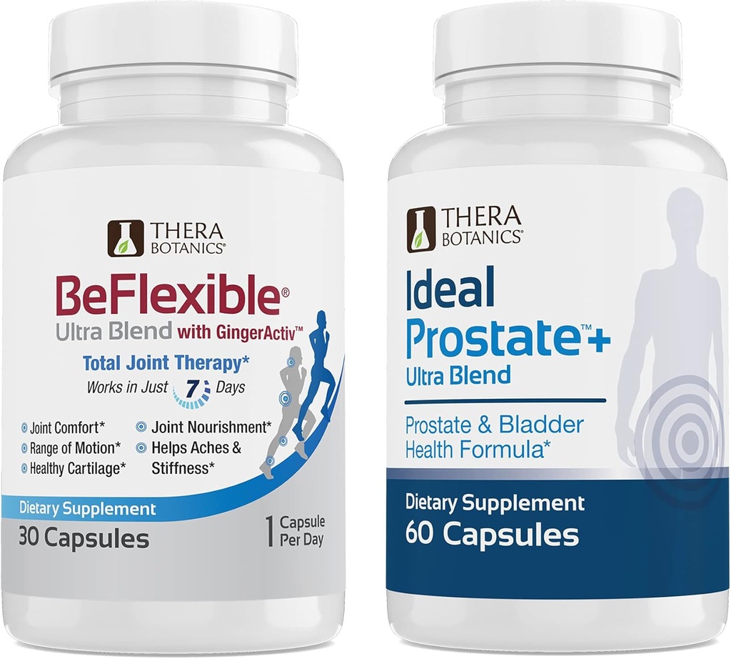 Therabotanics BeFlexible Ultra Joint Supplement and Ideal Prostate Ultra Powerful Prostate Supplemen Pria * Bundle