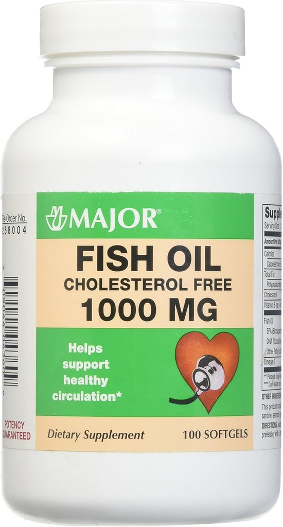 Mayor Omega- 3 Minyak Ikan - Tambahan Minyak Ikan 100mg - 100 Softgels