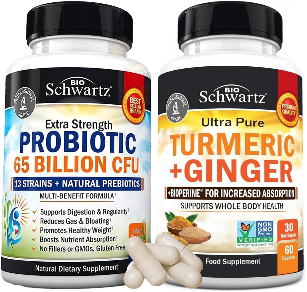Suplemen Suppply Organ Turmeric dan Ginger (1 Bulan Supply) Ditambah 65 Milyar CFU Daily Probiotic Supplemen (Supply 1 Bulan)