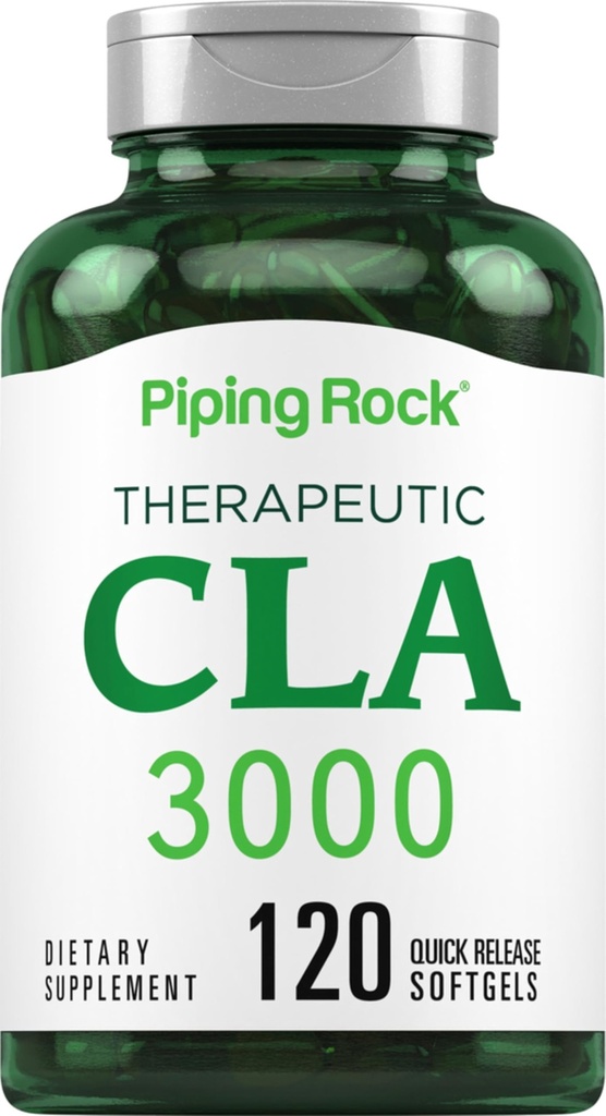 Piping Rock CLA Suplemen 124; 3000mg 124; Conjugated Linoleic Acid 124; 120 Softgeels 126; Non-GMO, Gluten Free