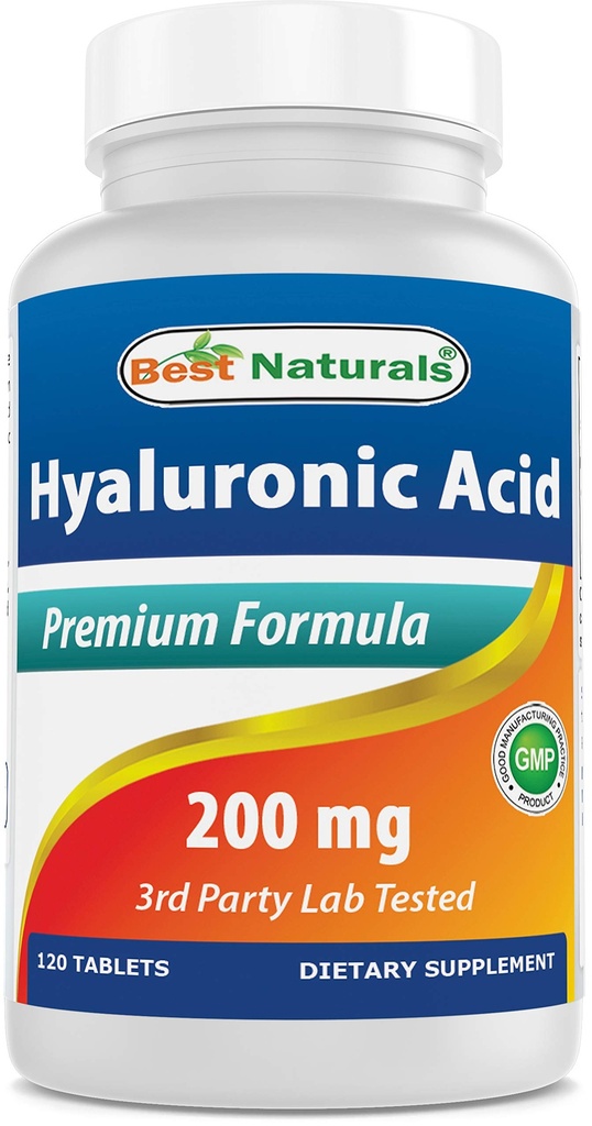 Acid Hyaluronic 200 mg 120 tablet (Non- GMO, Gluten Free) - Promotes Youtherious Heally Skin & Healthy Joint Fungsi (120 Count (Paket 1))