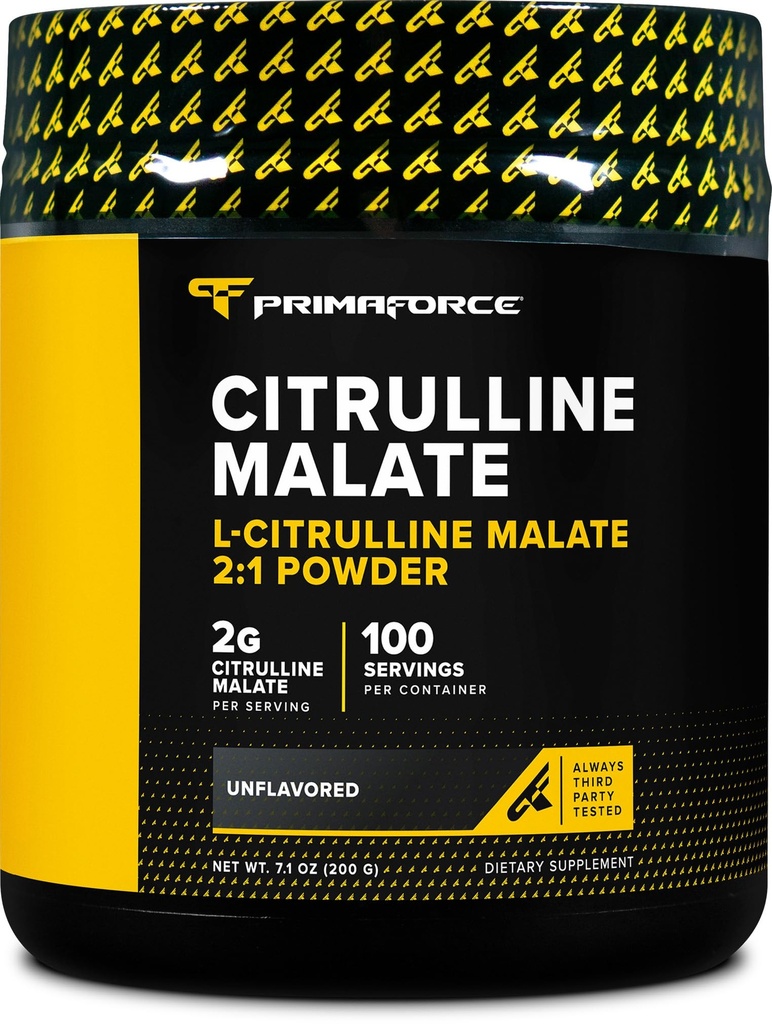 PrimaForce L- Citrulline Malate Powder, Unflashing Pre Workout, 200 Grams - Boosts Energy, Aids Recovery, Enhances Performan- Vegan, Non-GMO
