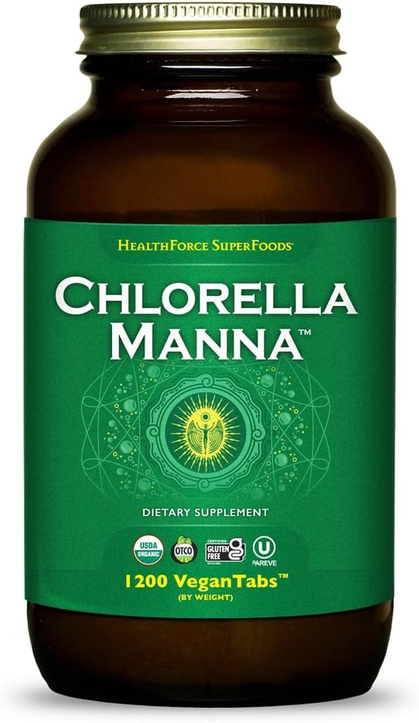 HealthForce SuperFoods Chlorella Manna - Tablet - 1200 Vegan Tablet