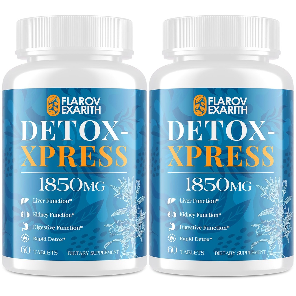 Canna Cleanse, Liver Cleanse Detox & Repair Cherible Tablets, Milk Thistle Suplement, Fast Body Detox for Women & Men, Toxin Flush for Liver, Kidney, Dibubble & Metabolisme, 120 Tablet
