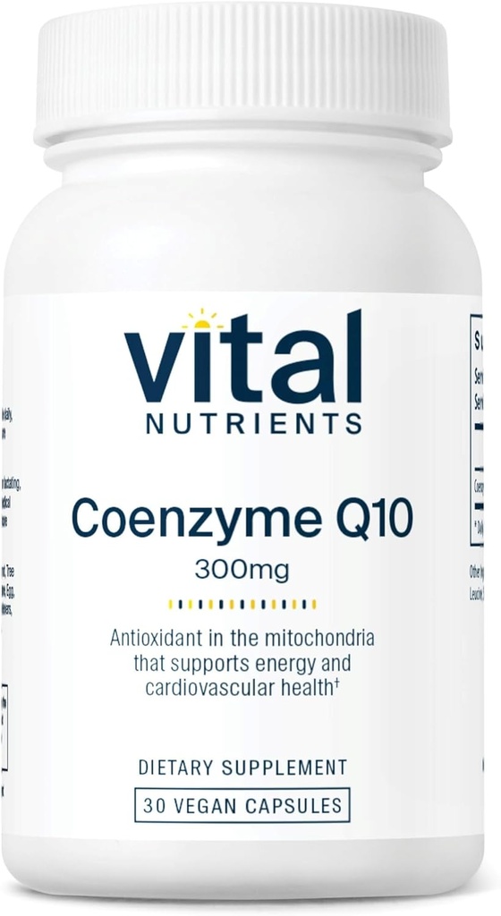 Biara Vital CoQ10 300mg 124; Vegan Suplemen 124; Mahakuasa dari CoEnzyme Q10 untuk mendukung Tingkat Kesehatan dan Energi Heart * 124; Gluten, Dairy dan Soy Free 124; Non-GMO 124; 30 Capsules