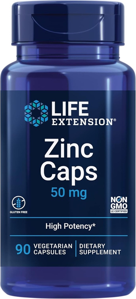 Ekstensi Hidup Lysine 620mg dan Zinc 50mg - 100 Vegetarian Capsules dan 90 Vegetarian Capsules