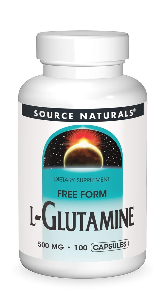Sumber L- Glutamine - Formulir Bebas Amino Yang Menyediakan Energi Metabolik - 100 Kapsul