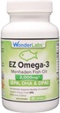 Atlantic Menhaden Fish Oil Omega -3 2000 mg, Burpless, Made in The USA, Keseimbangan Sempurna EPA + DHA + DPA 90 Softgels