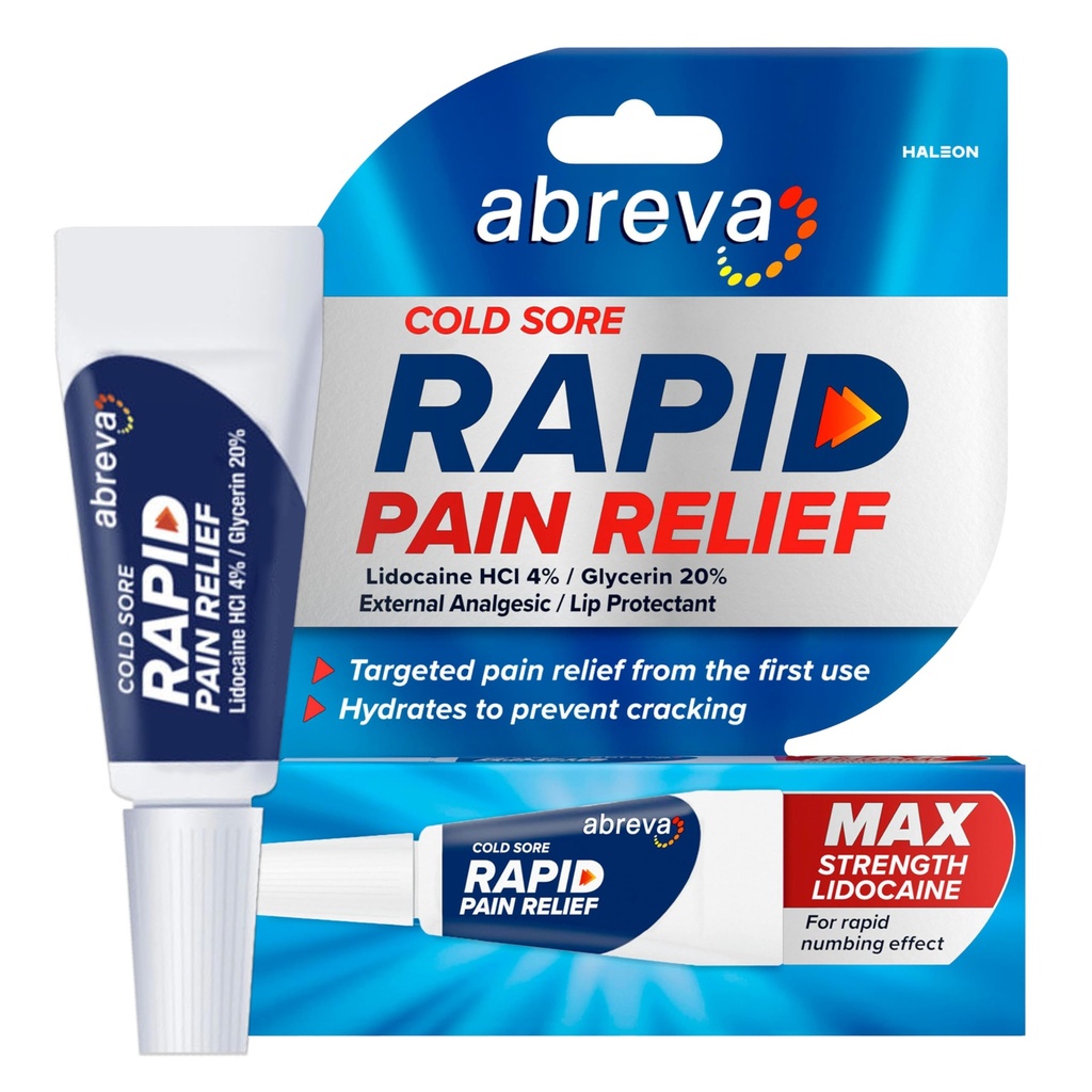 Areva Cold Sore Treatment Rapid Pain Relief Cream - 1 Tube, 3 Grams