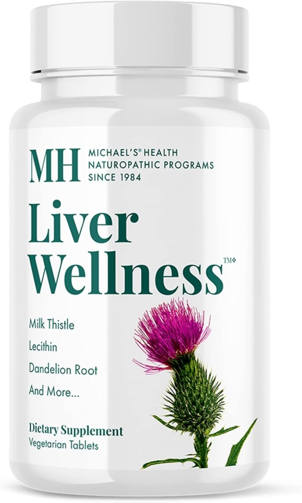 Program Kesehatan MICHAEL Naturopathic Liver Wellness - 90 tablet Vegetarian - Berisi Nutrients untuk Dukungan Hati - Kosher - 30 Hamba