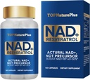 NAD + Tambahan 1000 mg Pure Organik, Tertinggi NAD + Resveratrol Tambahan Max Absorpsi untuk Reparts Energi dan DNA, Penuaan Pertahanan, Dukungan Fungsi Otak, 120 Katup