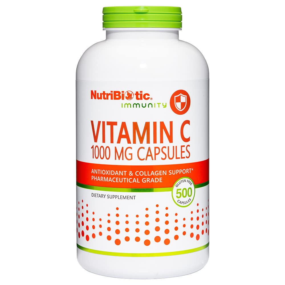 NutriBiotic - Vitamin C 1000 Mg Capsules, 500 Count 124; Esquility Ammune, Antioksidant & Collagen Supplemen Atteral 124; Farmasi Tingkat L- Accorbic Accid, 1000 Mg Per Serving 124; Gluten & GMO Bebas