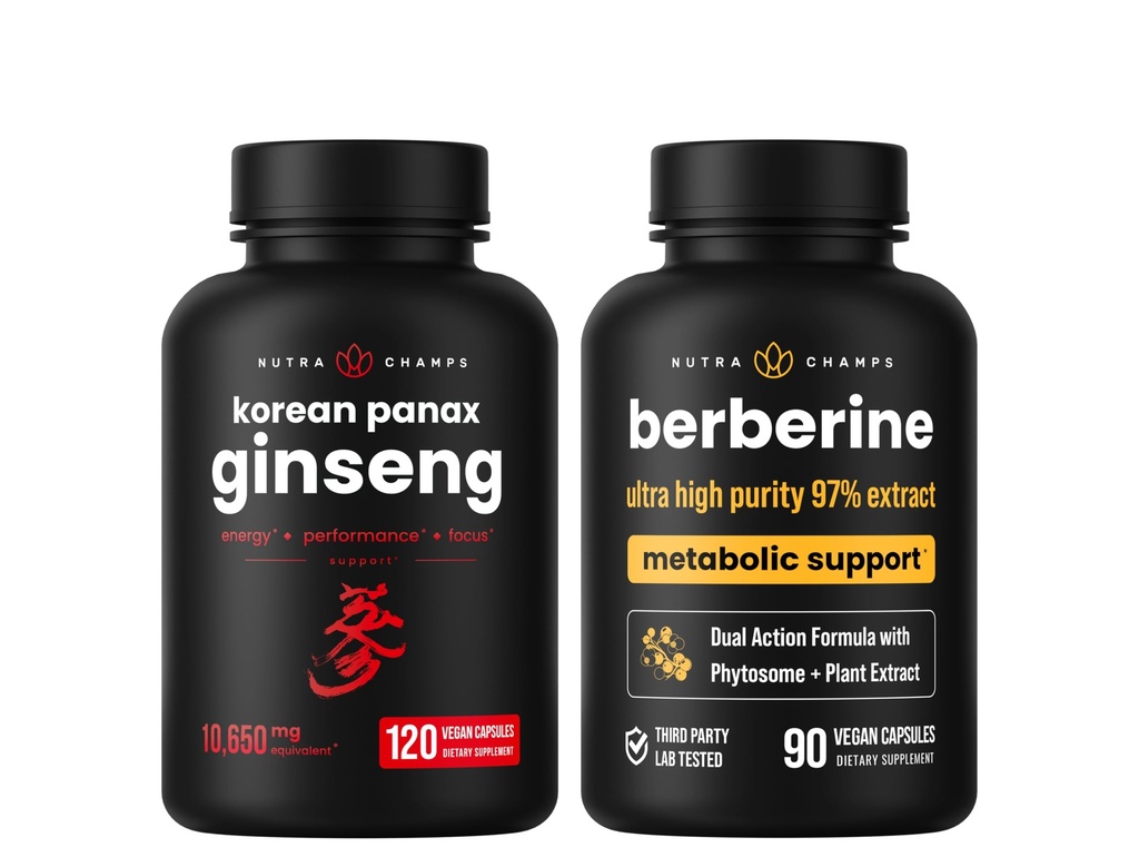 Dukungan Energi & Metabolik bagi NutraChamps: Ginseng & Berberine Duo