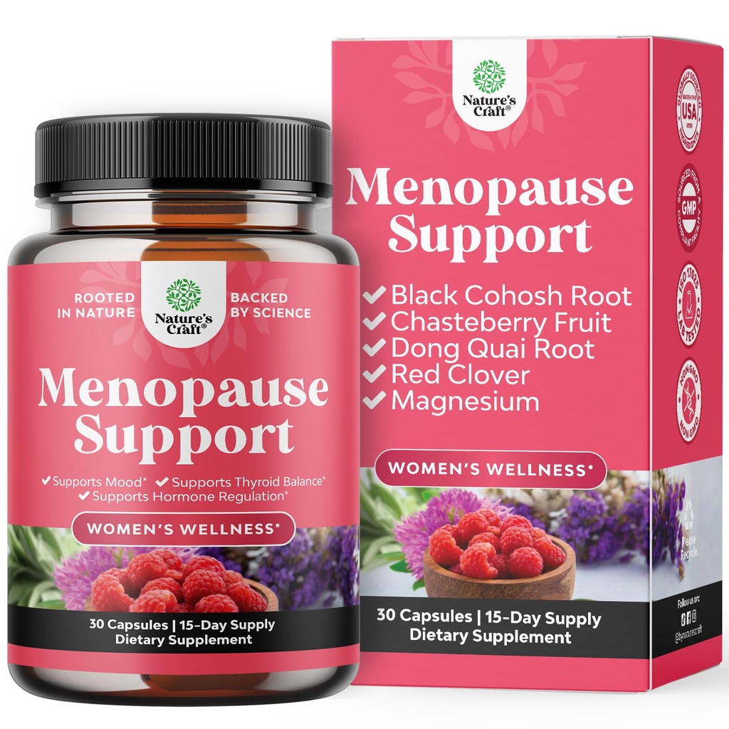 Lengkap Suplemen Herbal Menopause untuk Perempuan - Multibene Menopause Keseimbangan Ease Hormone untuk Perempuan untuk Night Sweats Mood dan More with Dong Quai Vitex Chaste Berry dan Black Cohosh