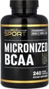 California Gold Nutrition Sport, BCAA Micronized, Chain Amino Acids, 240 Veggie Capsules