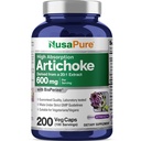 NusaPure Artichoke 20: 1 Ekstraksi, 600 mg Equilial sampai 12000mg 200 Veggie caps (Non-GMO, Gluten Free)