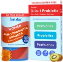HARI PERTAMA Women 3 - 1 Promiosis Gummies - Prebiotic + Probiotic + Postbiotic Suplement - Support Digetical & Oral Health, Immune Fungsi & Energy Levels - 30- Day Suppply