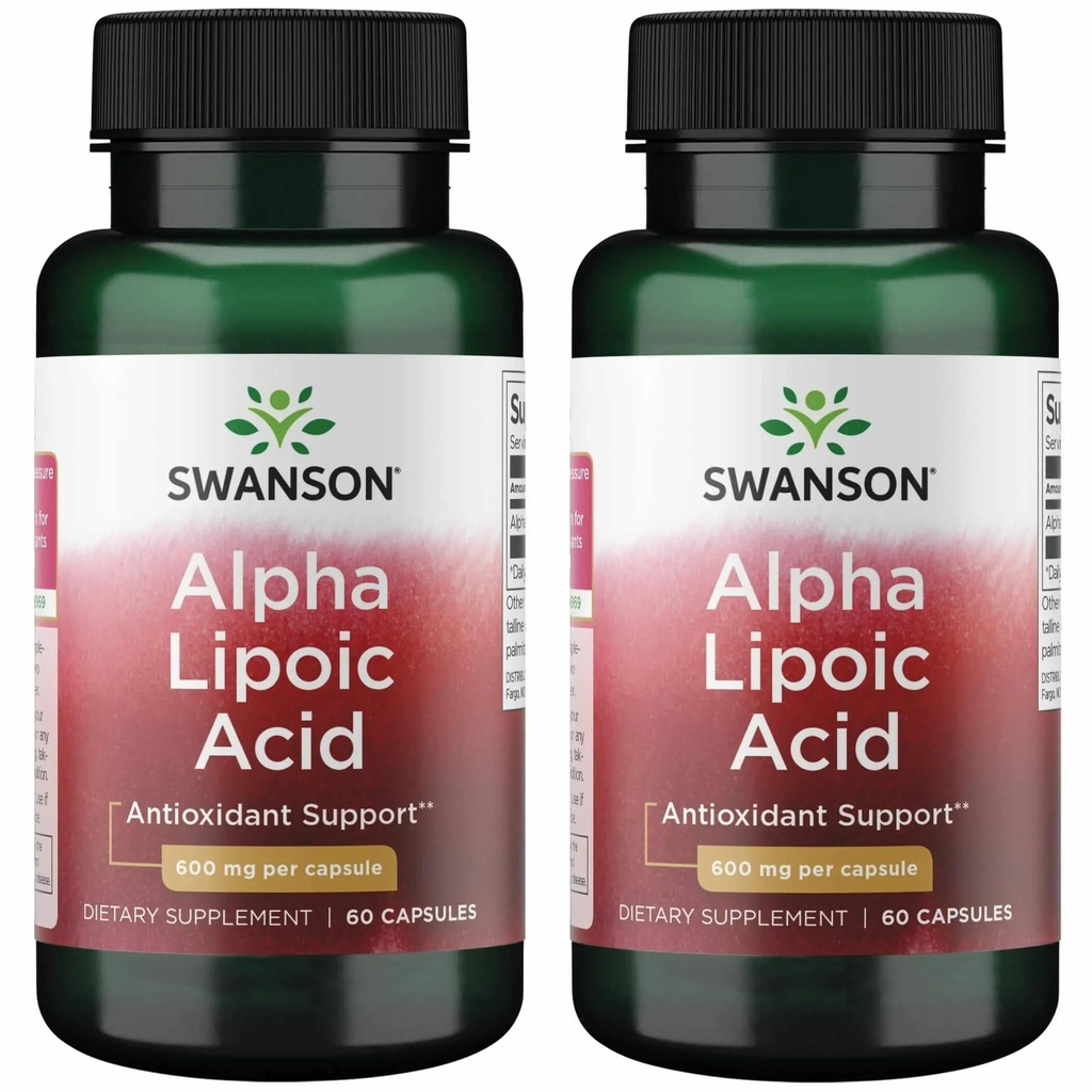Swanson Alpha Lipoic Acid (60 Capsules, 600mg Masing-masing)