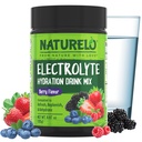 NATURELO Electrolite Powder, Hidration and Mineral Drink Mix, Sugar Free & Non-GMO Berry Flavor 50 Servis