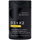 Vegan Penelitian Olahraga Vitamin D3 + K2 Tambahan dengan Minyak Koconut Organik - 5000iu Vitamin D dengan 100mcg Mk7 Vitamin K - Mendukung Calcium untuk Keselamatan Tulang & Immune Kesehatan - 30 Softgels untuk Dewasa