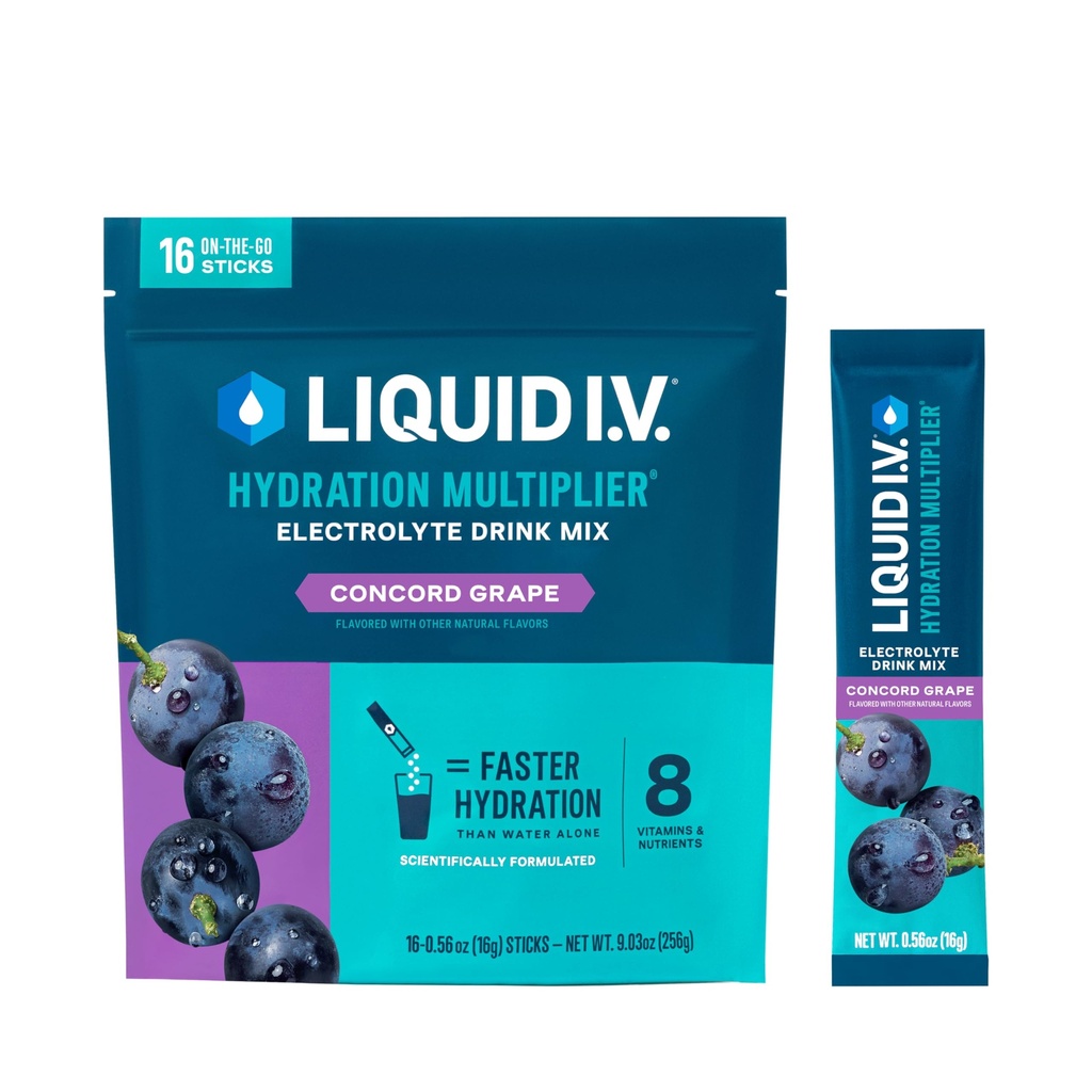 I.V. £Hydration Multiplier - Concord Grape 124; Electrolyte Powder Drink Mix 126; 1 Pack (16 Servis)