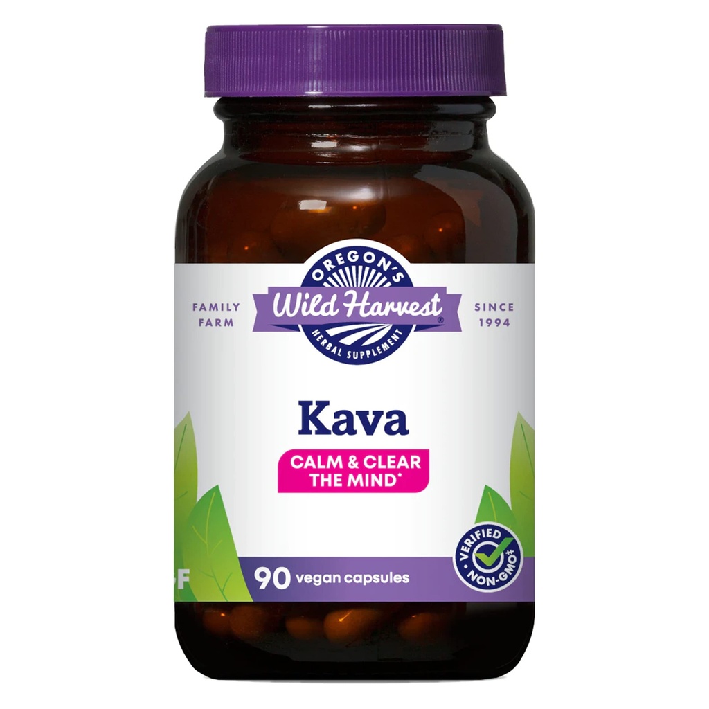 Oregon Wild Harvest Kava Root Capsules, 90 Count