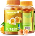 Sugar Free Lutein 5mg Gummies for Eyes Health: dengan 1mg Affxanthin, Suplemen Lutein Eye Vitamin Filed Gummies for Vision and Blue Light Protection, Orange Flavor, 60 Count